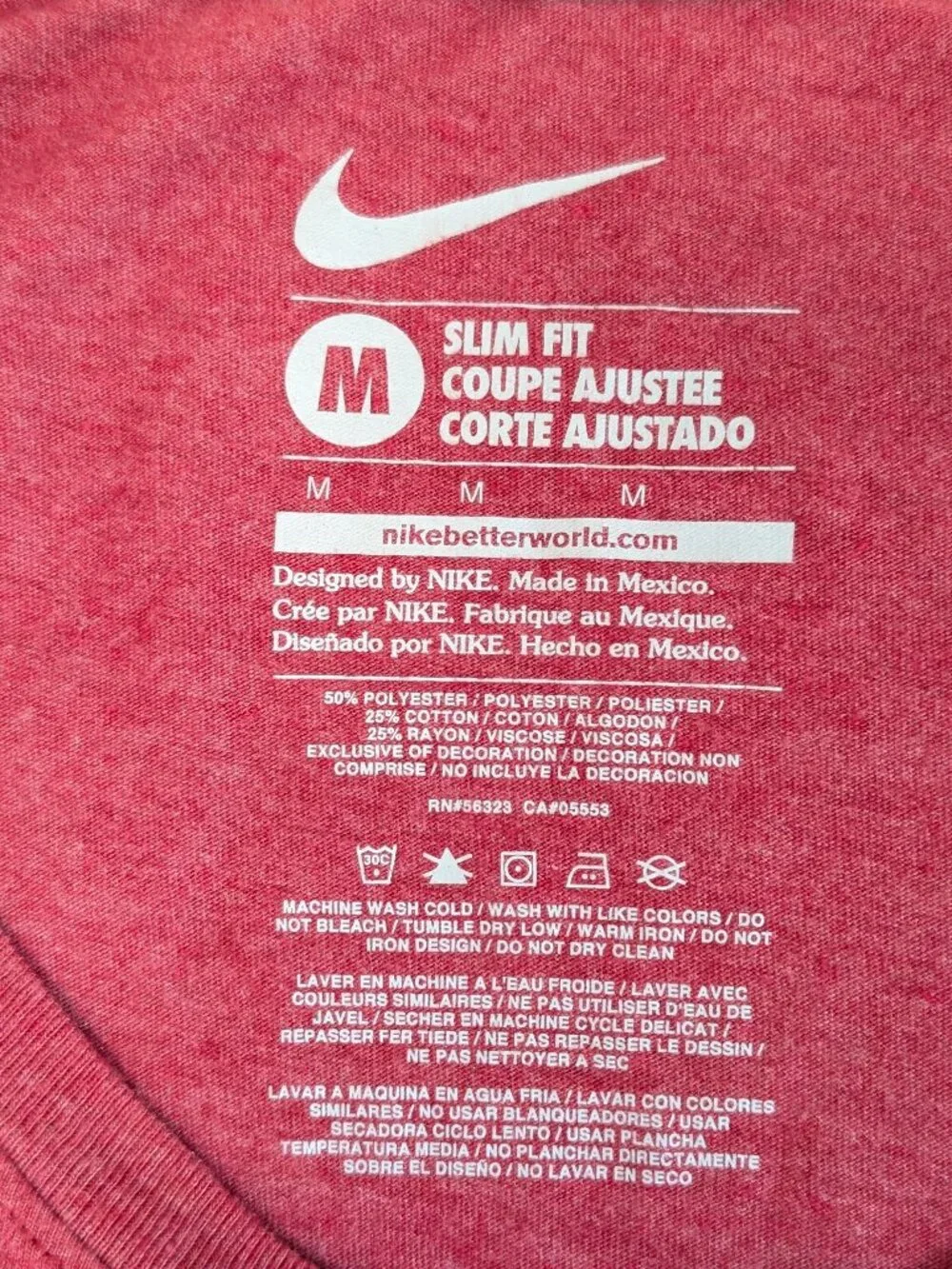 Nike Women's M Alabama Crimson Tide Heather Red Slim Fit Scoop Neck T-Shirt